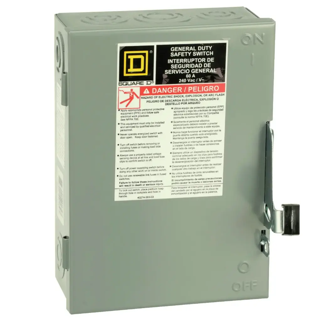 60A 3P 220VAC NEMA1 INDOOR ISOLATOR